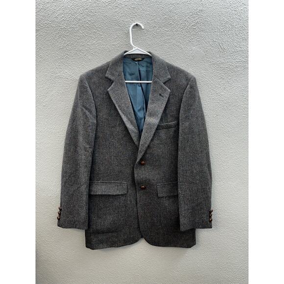 Impressions By Chagall Mens Suit Coat Size 40R Gray Wool Two Button Up - Picture 1 of 12